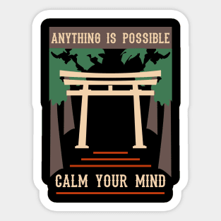 anything is possible calm your mind recolor 02 Sticker